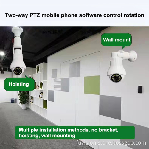 1080p Wireless AC Powered IP WiFi Bulb Camera